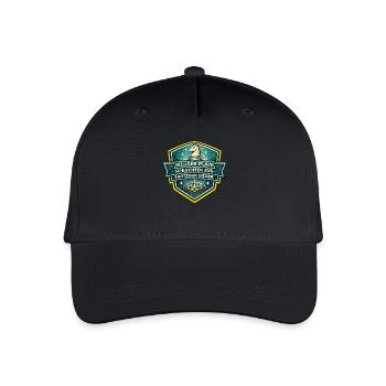 Schachheld Badge: Kluger Plan Sieger - Kinder Bio Basecap - Schwarz - Vorne