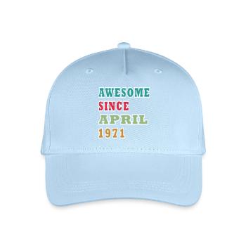 Awesome since April 1971 - Organic Kids’ Baseball Cap - light blue - Front
