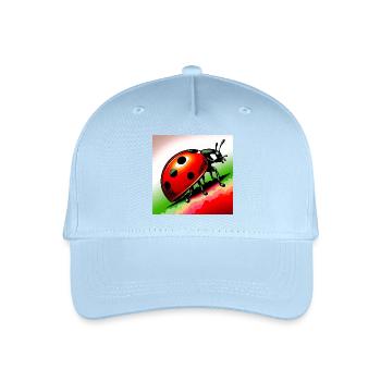 Marienkäfer - Kinder Bio Basecap - Hellblau - Vorne