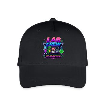 Lab Crew 2026: Comic Strip Lab Team - Organic Kids’ Baseball Cap - black - Front