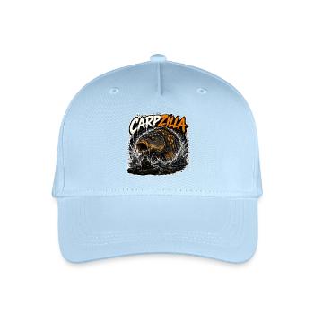 Carpzilla Monster Carp Fishing Design - Organic Kids’ Baseball Cap - light blue - Front