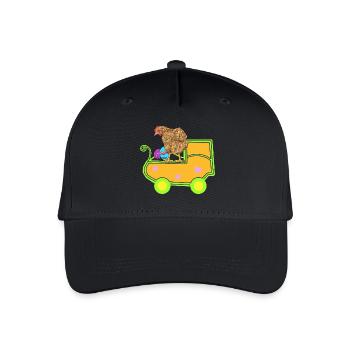 Œufs de poule grossesse grossesse naissance - Casquette de baseball bio Enfant - noir - Devant