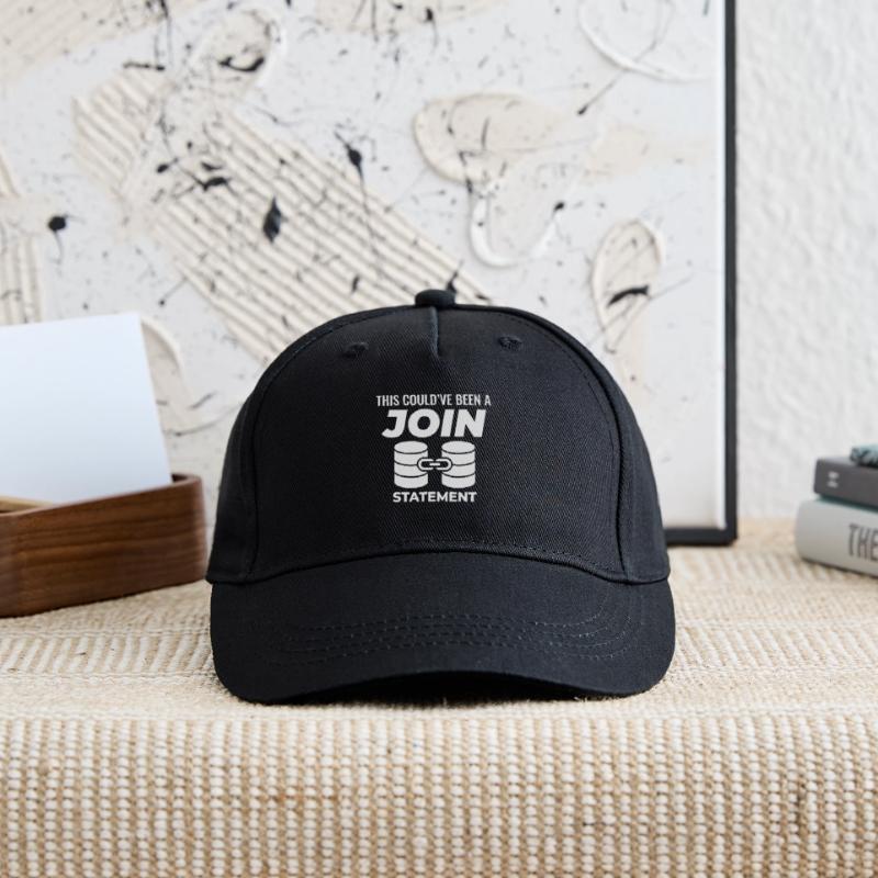 SQL Join Database, instruction de programmation des données Casquette de baseball bio Enfant