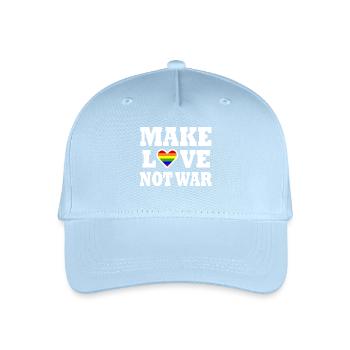 Make love not war - Organic Kids’ Baseball Cap - light blue - Front