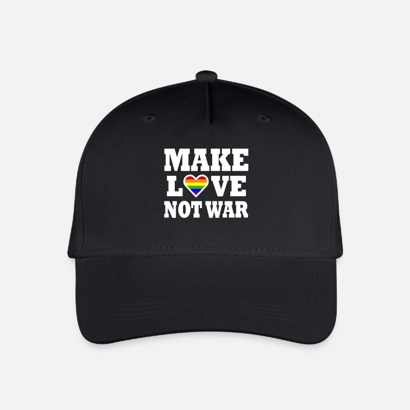 Make love not war - Kinder Bio Basecap - Schwarz