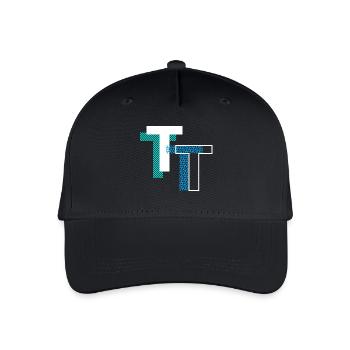 T Letter - Organic Kids’ Baseball Cap - black - Front