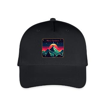 Santa Claus on the mountain with starry sky - Organic Kids’ Baseball Cap - black - Front