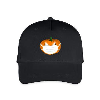 Cadeau de masque de citrouille d’Halloween - Casquette de baseball bio Enfant - noir - Devant