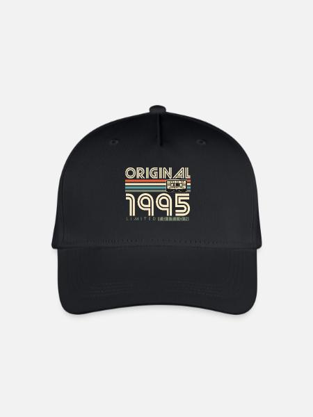 Original 1995 Jahrgang Vintage Geburtstag Retro - Kinder Bio Basecap - Schwarz
