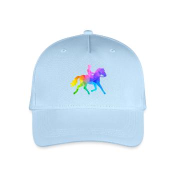 Ponyreiten Junge - Kinder Bio Basecap - Hellblau - Vorne