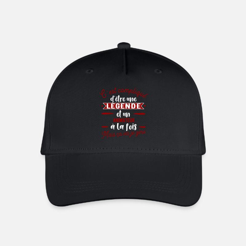 Animateur une légende cadeau - Casquette de baseball bio Enfant - noir