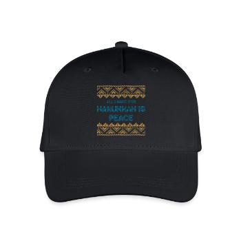 Ugly Hanukkah, Chanukkah, Lichterfest, Geschenk - Kinder Bio Basecap - Schwarz - Vorne
