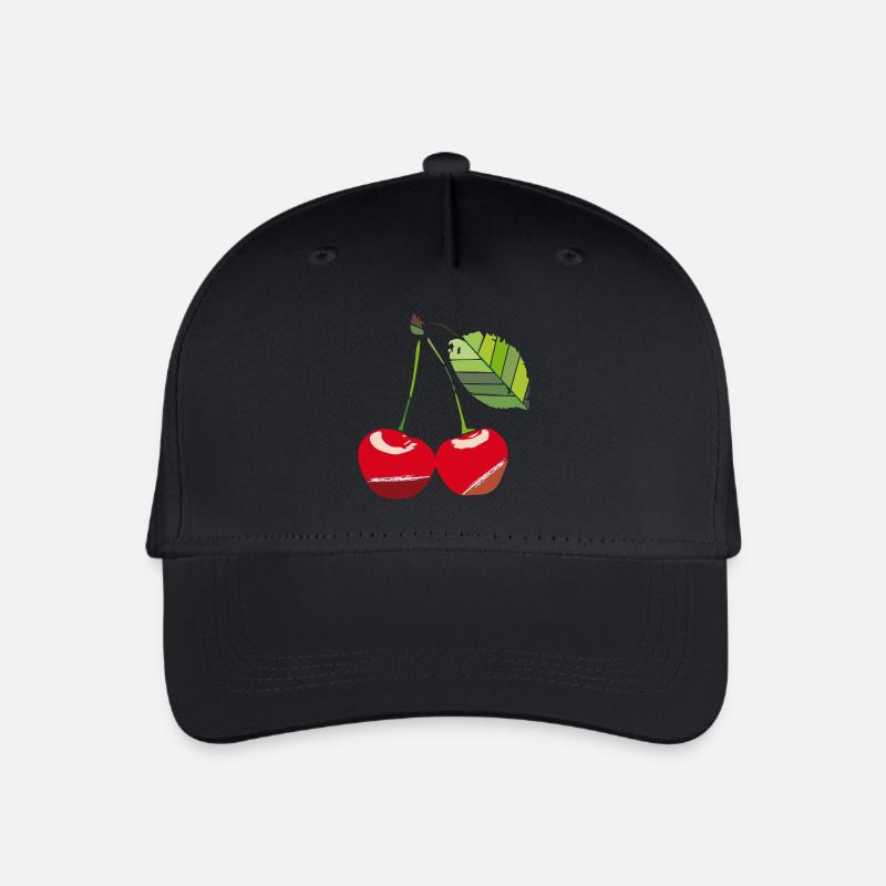 Kirsche - Kinder Bio Basecap - Schwarz
