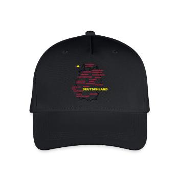 deutschland land karte - Kinder Bio Basecap - Schwarz - Vorne