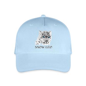 Snow Leopard Big Cat - Organic Kids’ Baseball Cap - light blue - Front
