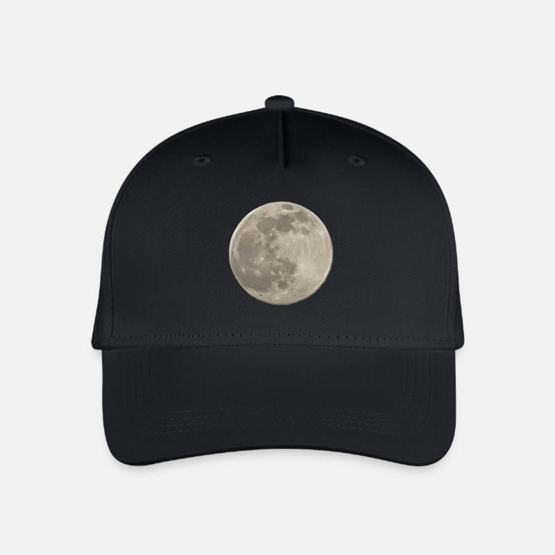 Moon - Organic Kids’ Baseball Cap - black