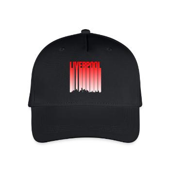 Liverpool Skyline Farbverlauf - Kinder Bio Basecap - Schwarz - Vorne