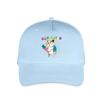 Schulstart 2023 - Design für Deinen ABC-Schützen - Kinder Bio Basecap - Hellblau - Vorne
