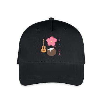 Hawaiian Harmony Designe - Kinder Bio Basecap - Schwarz - Vorne