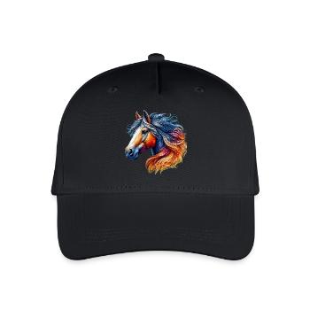 Horse - Organic Kids’ Baseball Cap - black - Front