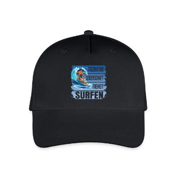 Faszination - Leidenschaft - Freiheit - Surfen - Kinder Bio Basecap - Schwarz - Vorne