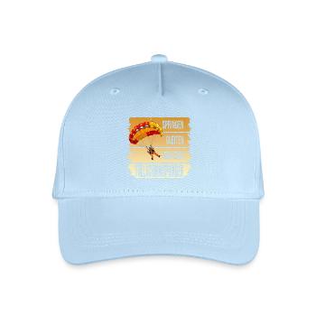 Springen - Gleiten - Genießen - Fallschirmspringen - Kinder Bio Basecap - Hellblau - Vorne