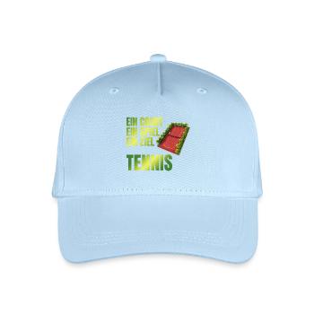Ein Court - Ein Spiel - Ein Ziel - Tennis - Kinder Bio Basecap - Hellblau - Vorne