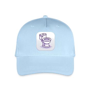 Minimalistisches Lavendel-WC-Symbol - Kinder Bio Basecap - Hellblau - Vorne
