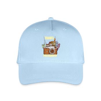 Travel Photography - Kinder Bio Basecap - Hellblau - Vorne
