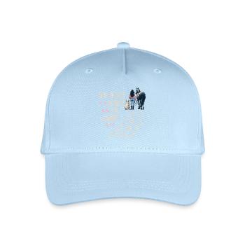Frauchen Hund und Pferd - Kinder Bio Basecap - Hellblau - Vorne