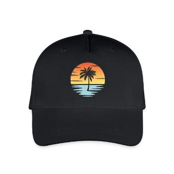 Beach Sunset - Organic Kids’ Baseball Cap - black - Front