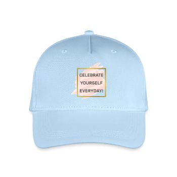 Selbstbewußtsein Motivation Selbstvertrauen Liebe - Kinder Bio Basecap - Hellblau - Vorne