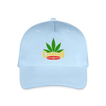 Logo du cannabis avec feuille et détail 420 - Casquette de baseball bio Enfant - bleu clair - Devant