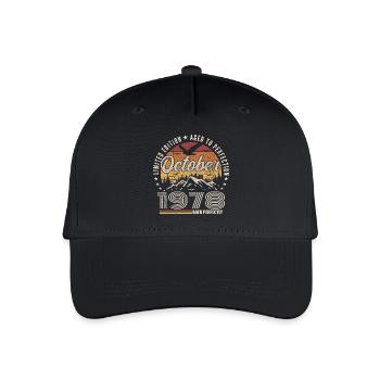 Oktober 1978 Geburtstagsgeschenk - Oktober 1978 - Kinder Bio Basecap - Schwarz - Vorne