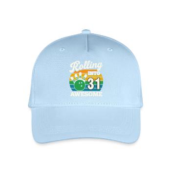 Retro Bowling 31. Geburtstag Design - Kinder Bio Basecap - Hellblau - Vorne