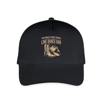 Line Dance Dad Cowboy Boots - Organic Kids’ Baseball Cap - black - Front