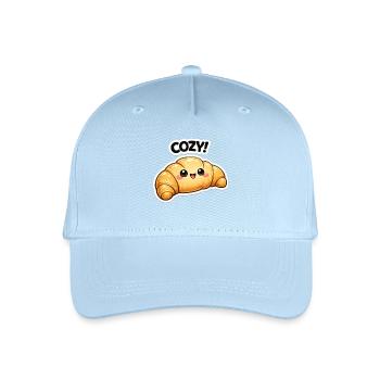 Croissant douillet Kawaii - Casquette de baseball bio Enfant - bleu clair - Devant