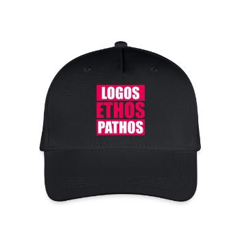 Logos Ethos Pathos Rhétorique Étudiant en Philosophie - Casquette de baseball bio Enfant - noir - Devant