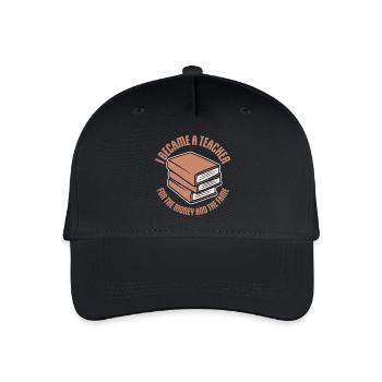 Je suis devenu professeur pour le logo de blague sur l’argent et la célébrité - Casquette de baseball bio Enfant - noir - Devant