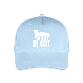 Ich spreche fließend Katze - Kinder Bio Basecap - Hellblau - Vorne