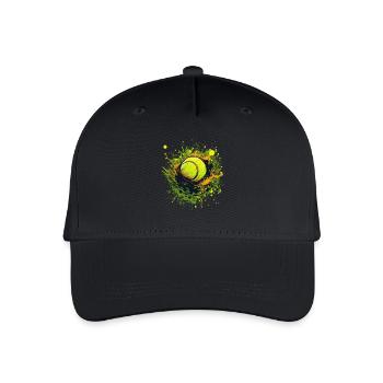 Tennis ball - Organic Kids’ Baseball Cap - black - Front