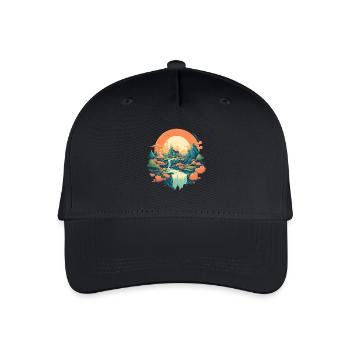 Landscape - Organic Kids’ Baseball Cap - black - Front