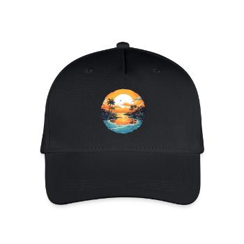 Plage - Casquette de baseball bio Enfant - noir - Devant