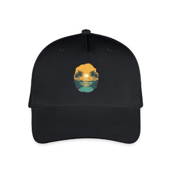 Plage - Casquette de baseball bio Enfant - noir - Devant