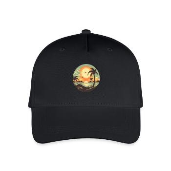 Plage - Casquette de baseball bio Enfant - noir - Devant