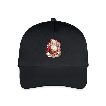 Weihnachtsmann - Kinder Bio Basecap - Schwarz - Vorne