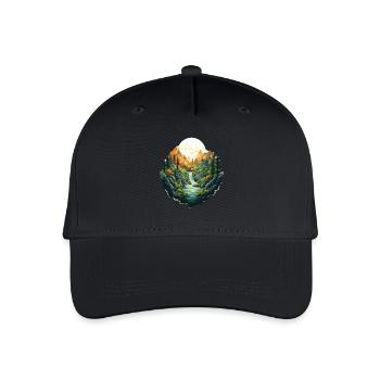 Landschaft - Kinder Bio Basecap - Schwarz - Vorne