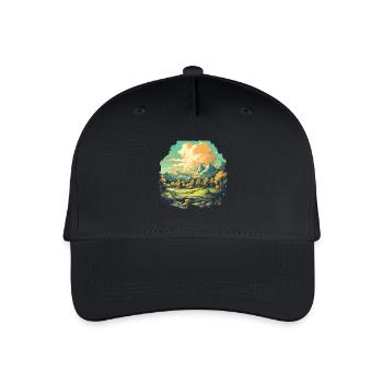 Landscape - Organic Kids’ Baseball Cap - black - Front