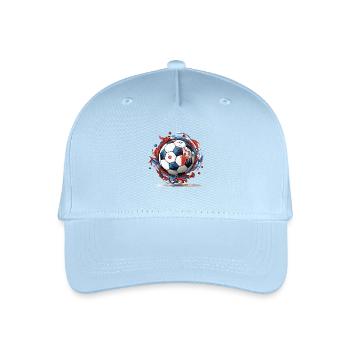 Fußball Ball - Kinder Bio Basecap - Hellblau - Vorne