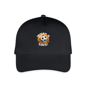Balle de football - Quelle sauvegarde! - Casquette de baseball bio Enfant - noir - Devant